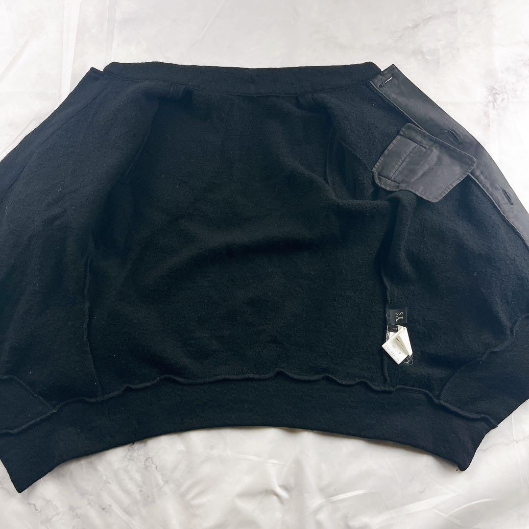 希少✨y's ワイズ ニットジャケット アシンメトリーデザイン ブラック 黒