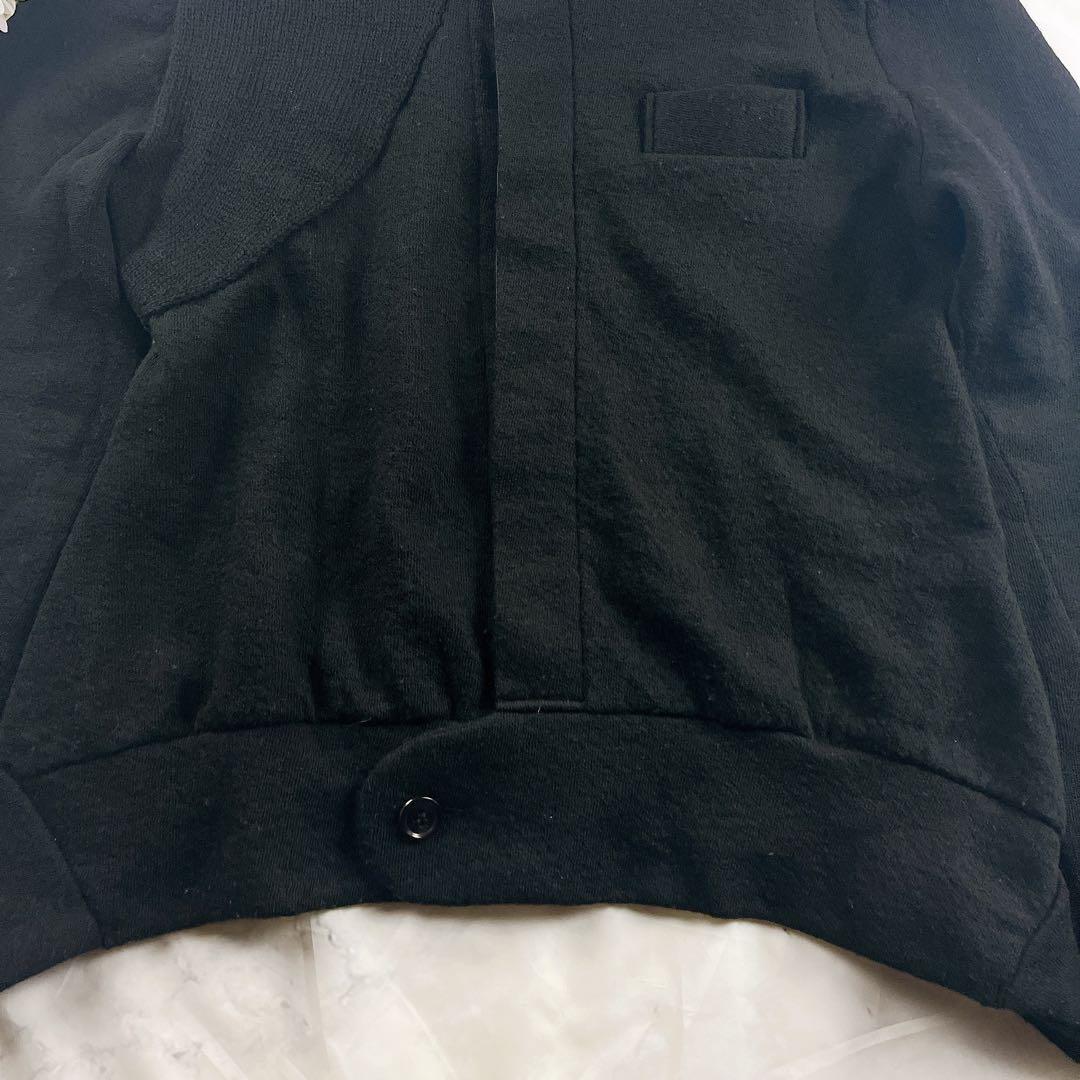 希少✨y's ワイズ ニットジャケット アシンメトリーデザイン ブラック 黒