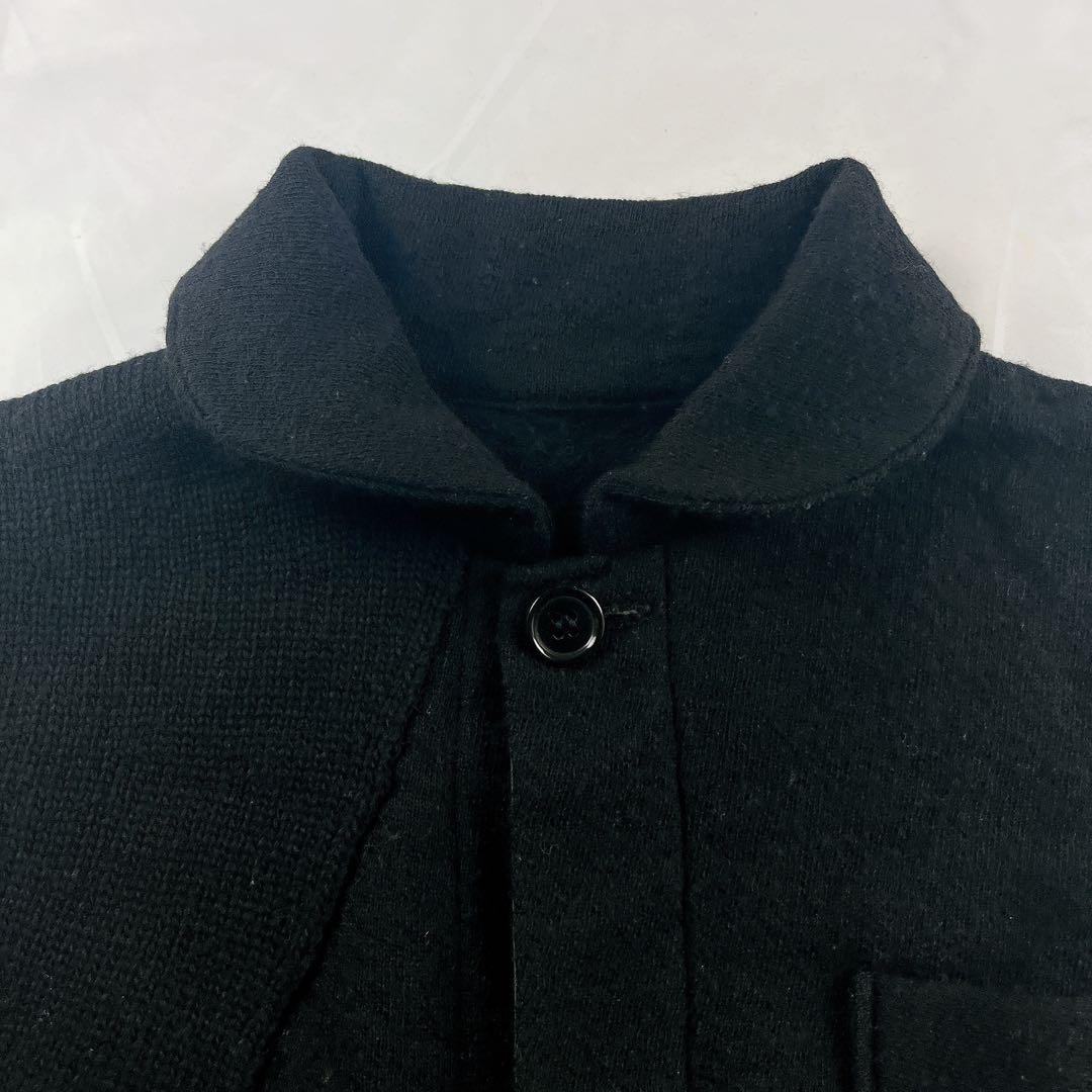 希少✨y's ワイズ ニットジャケット アシンメトリーデザイン ブラック 黒