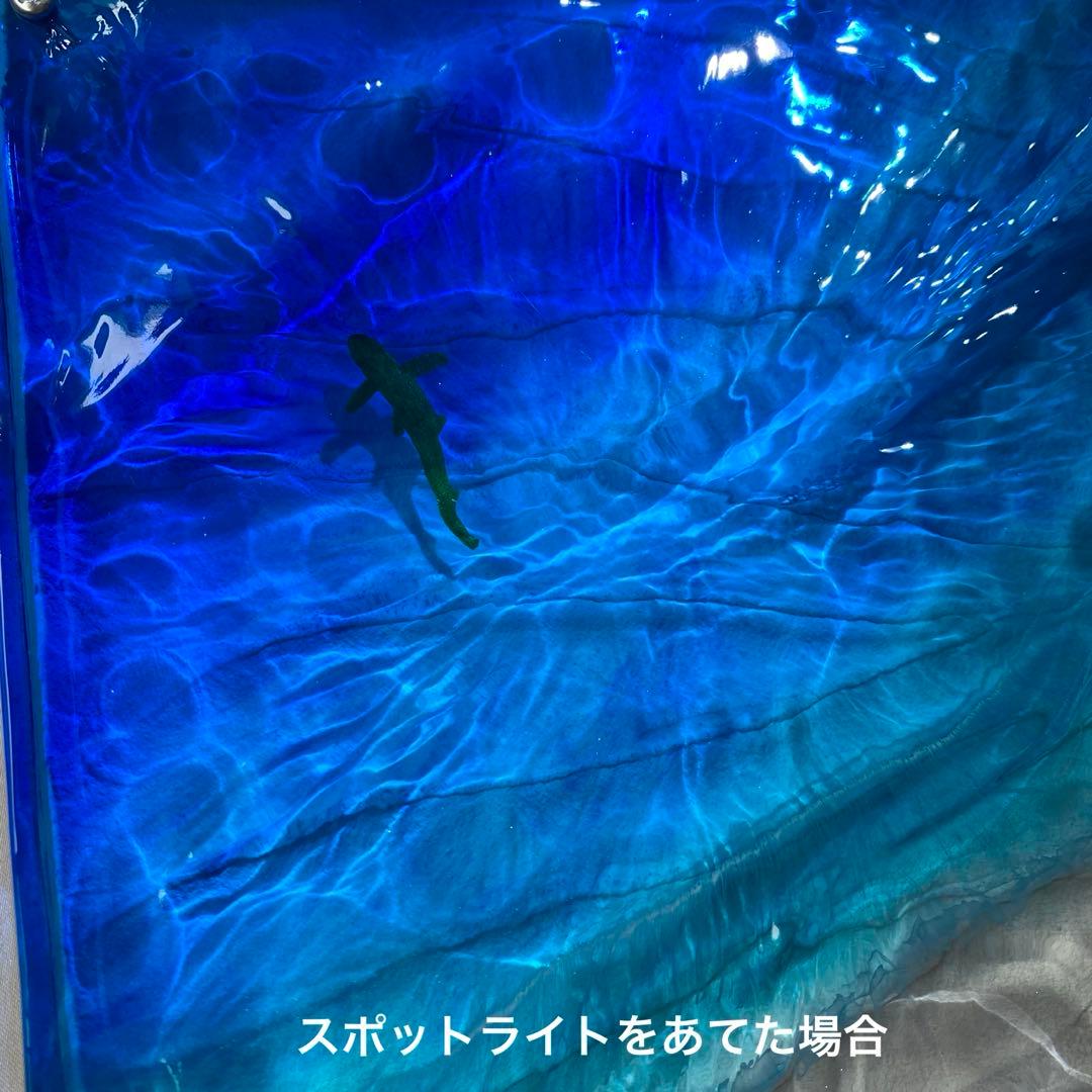 レジンアート　波紋　海アート　オーシャンアート　インテリアパネル
