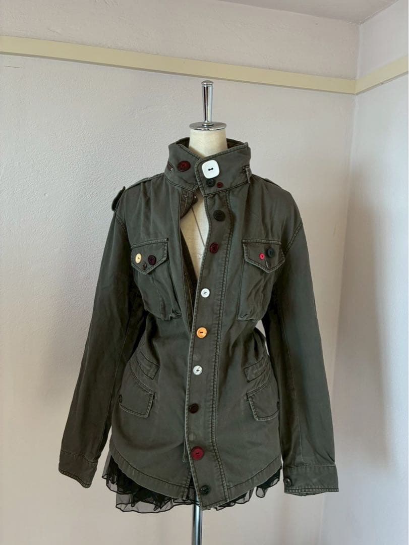 激レア✴︎y2kボタン再構築　ミリタリーライダース　平成ギャル　ストリートNANA