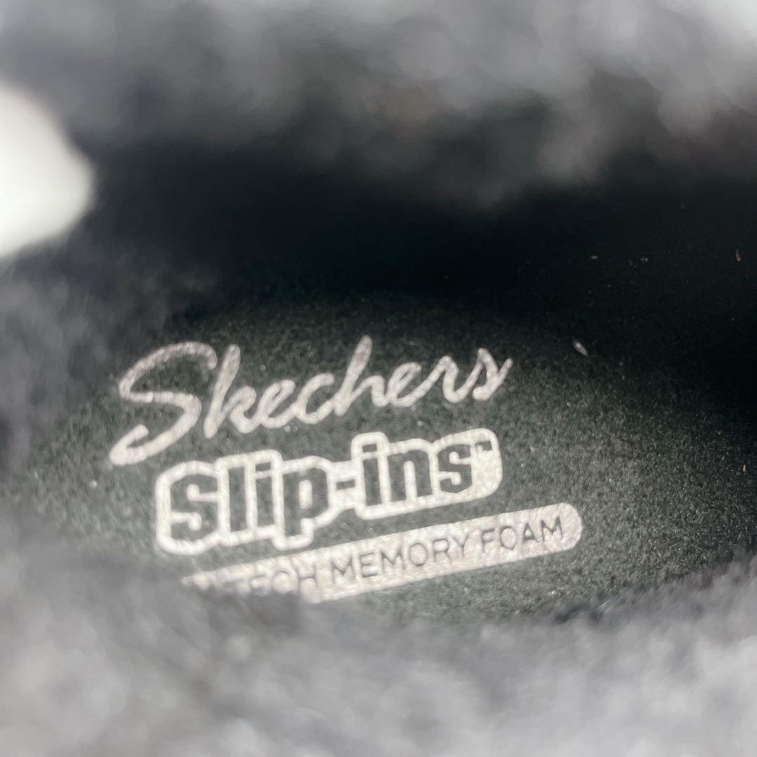 25AW 極美品✨スケッチャーズ スリップインズ ムートンブーツ 黒 ボア 23