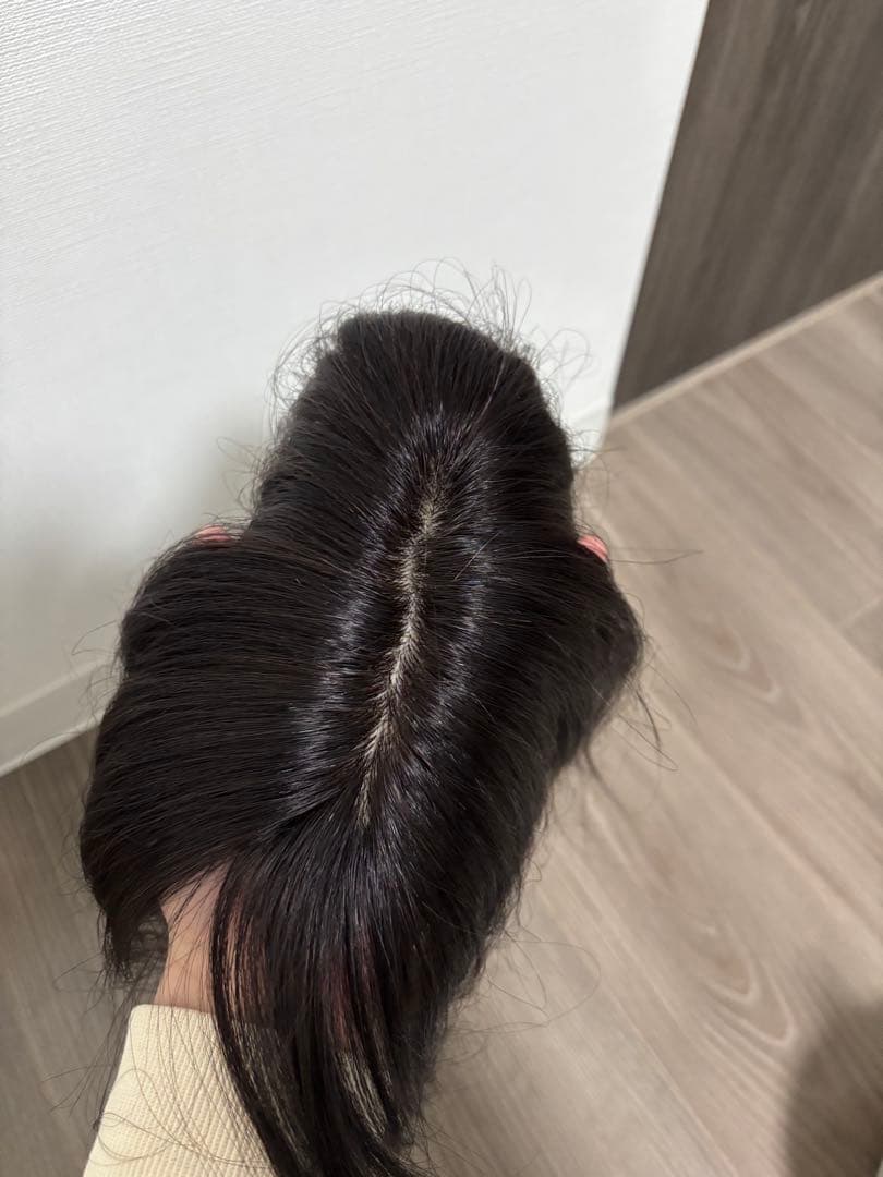 値下げ！私元気　部分ウィッグ　分け目タイプ　BK