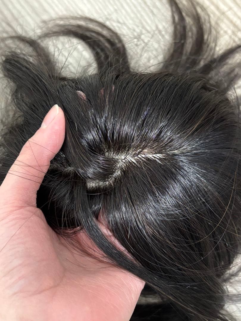 値下げ！私元気　部分ウィッグ　分け目タイプ　BK