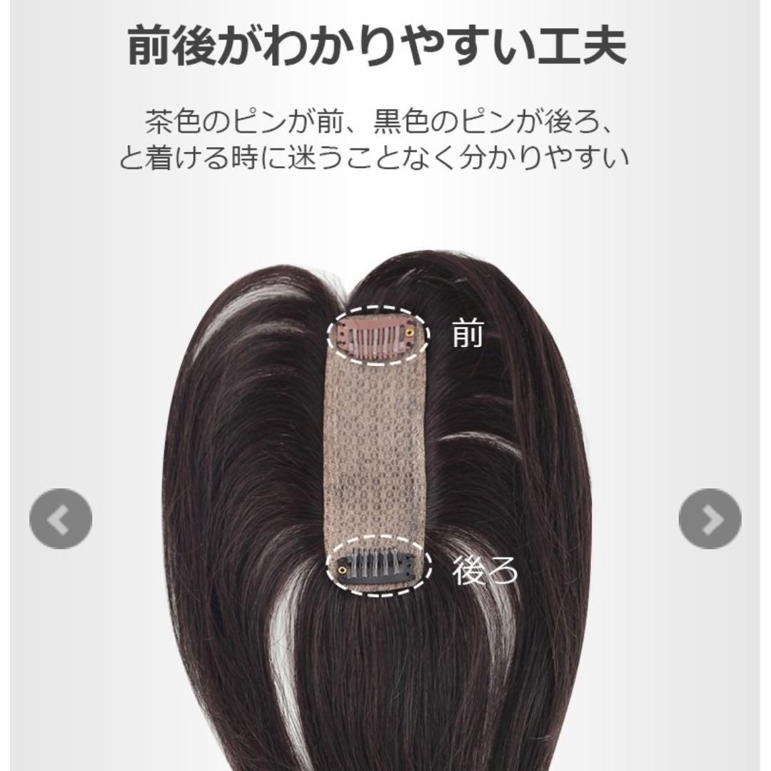 値下げ！私元気　部分ウィッグ　分け目タイプ　BK