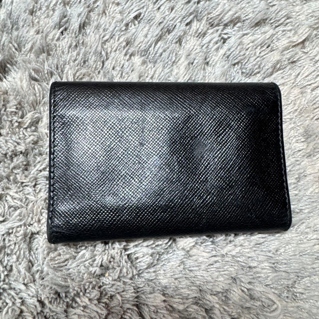 PRADA プラダ キーケース サフィアーノ ブラック ユニセックス