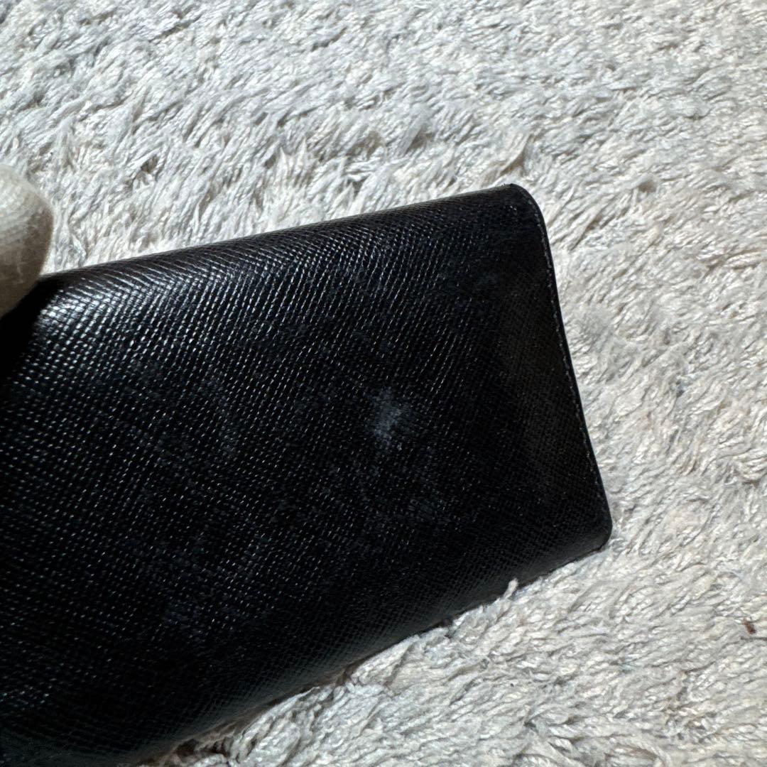 PRADA プラダ キーケース サフィアーノ ブラック ユニセックス