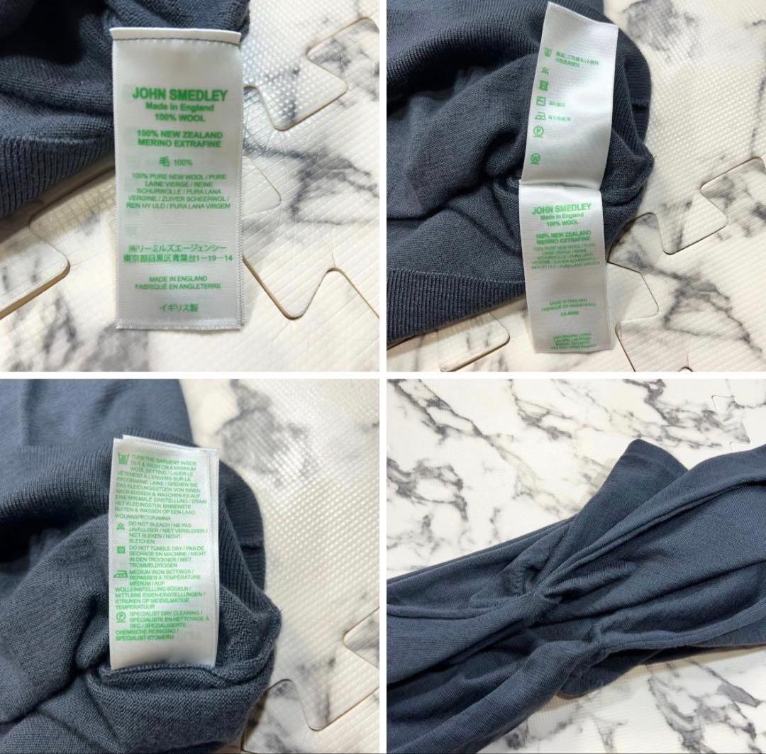 24G (M) John Smedley メリノウール100% グレー