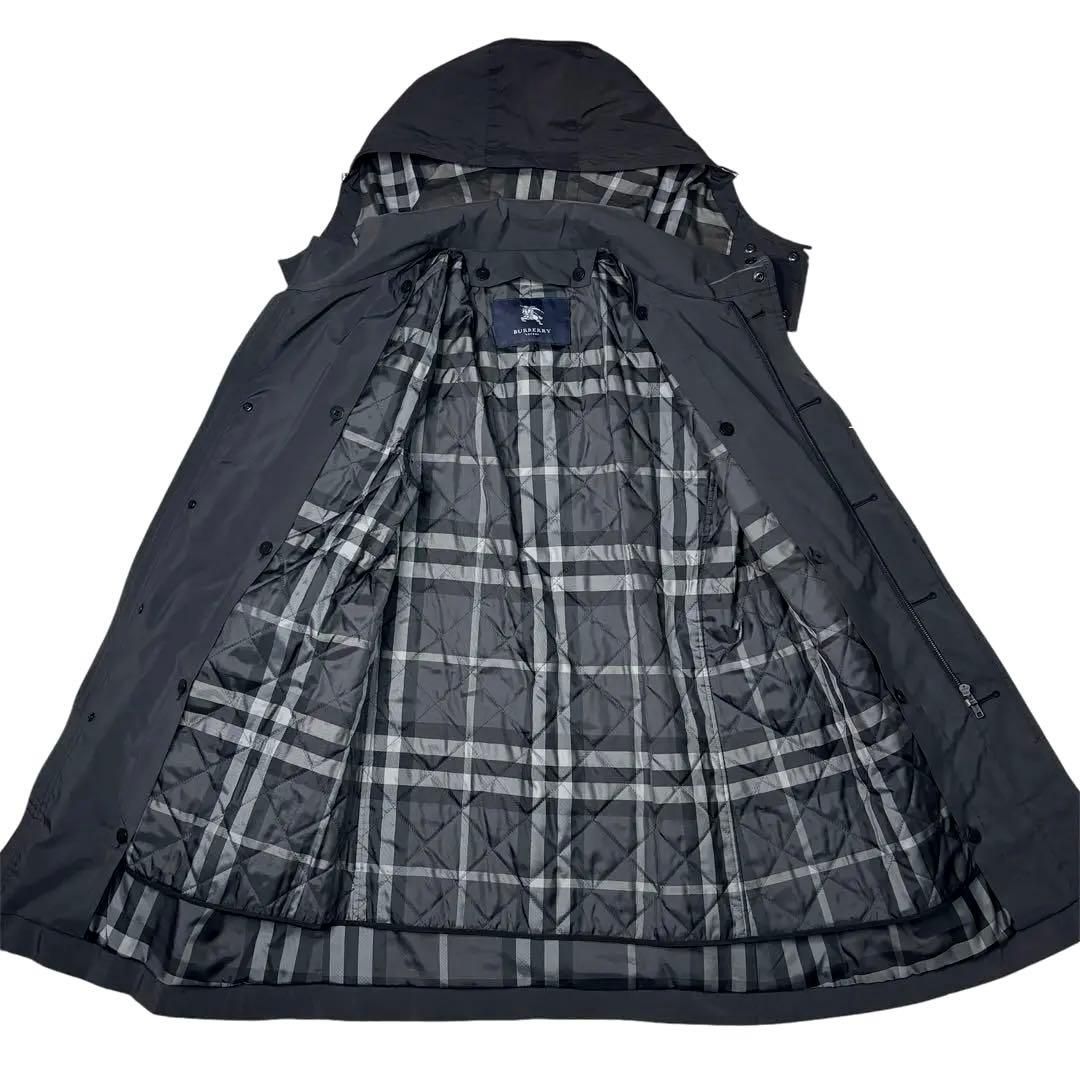 バーバリーロンドン モッズコート 3way フード ライナー　グレー　M