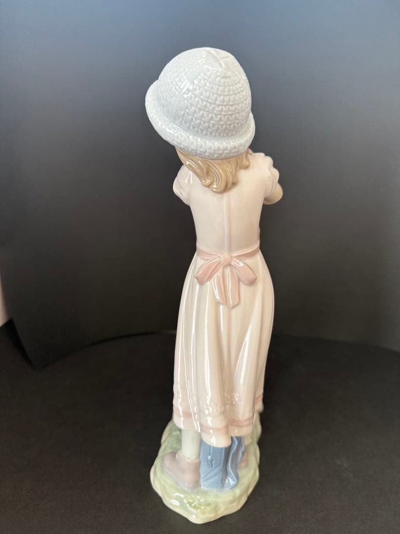 リヤドロ（Lladro リアドロ 陶器人形 置物） 犬と少女 待ってたよ！