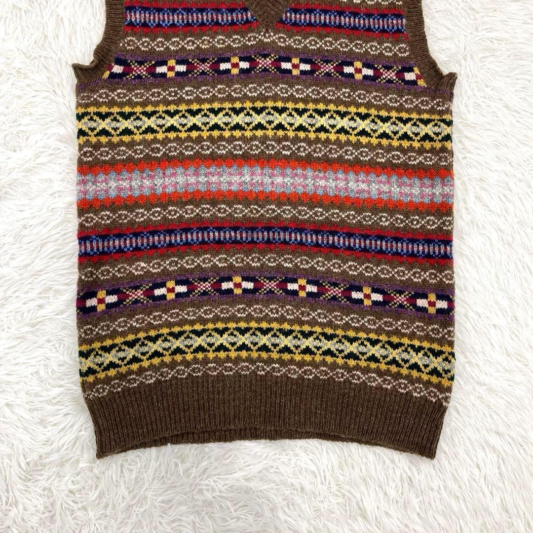 【美品】ローレンスジェイスミス×ビームス　ニットベスト・フェアアイル柄・