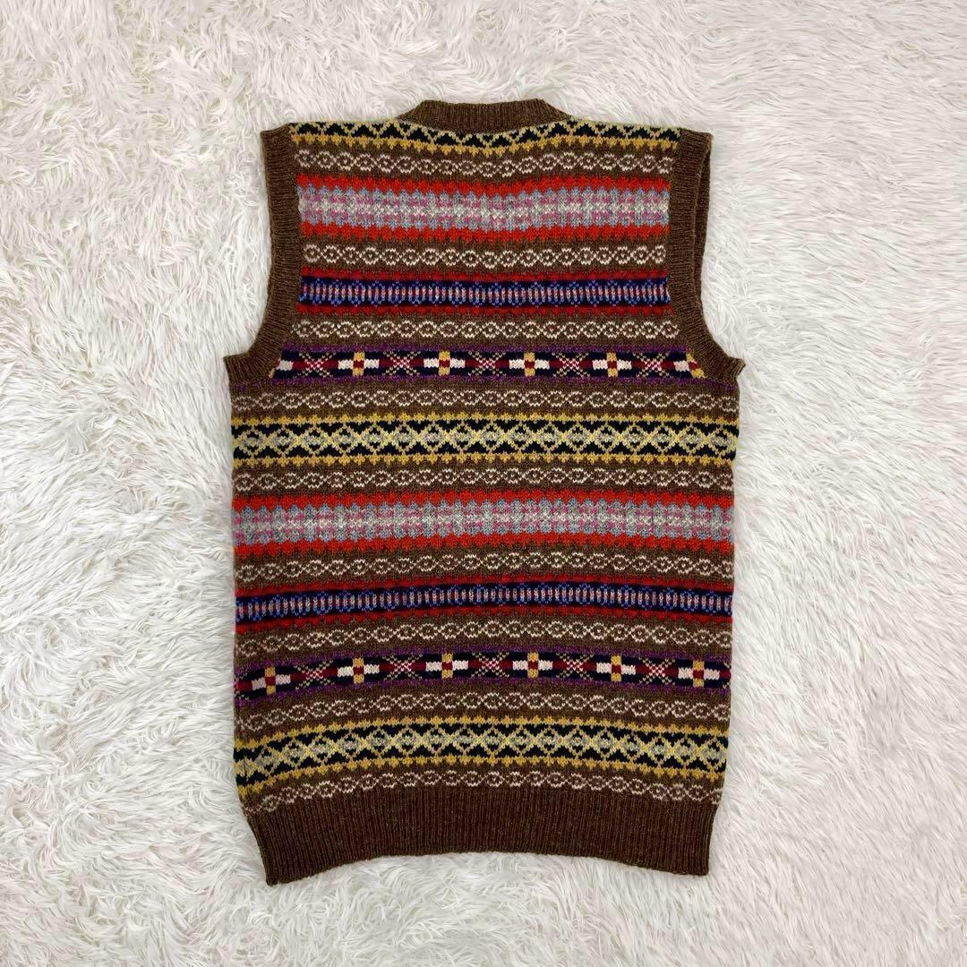 【美品】ローレンスジェイスミス×ビームス　ニットベスト・フェアアイル柄・