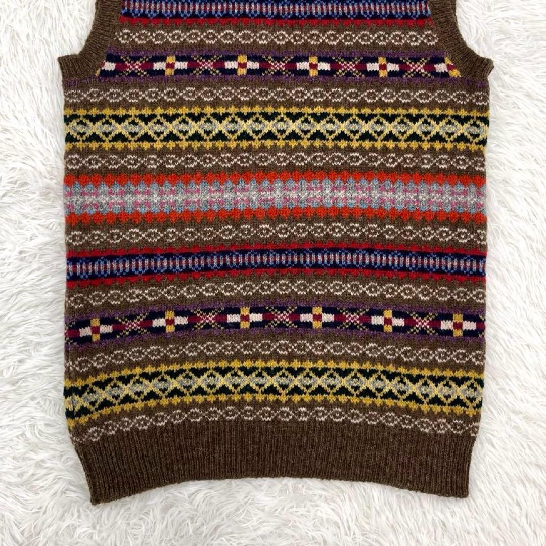 【美品】ローレンスジェイスミス×ビームス　ニットベスト・フェアアイル柄・