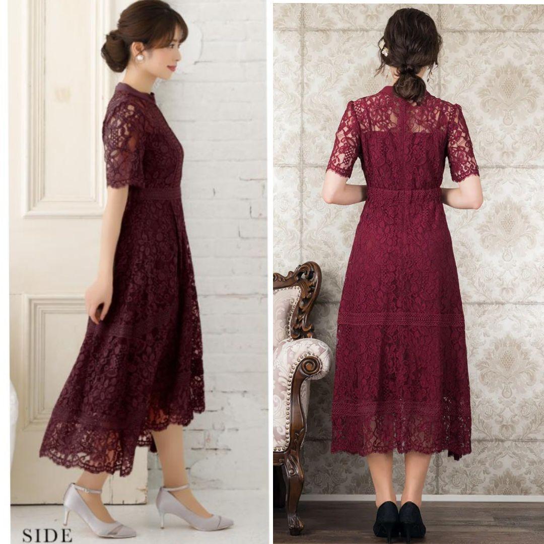 ドリードール/アサクラ●人気完売品♪ケミカルレース使いヘム裾ドレスワンピース