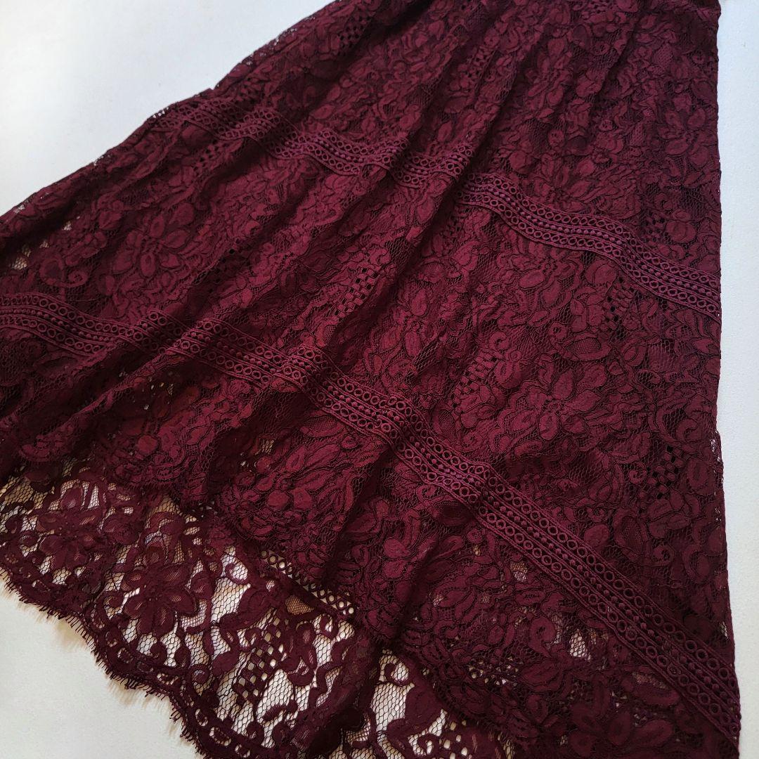 ドリードール/アサクラ●人気完売品♪ケミカルレース使いヘム裾ドレスワンピース