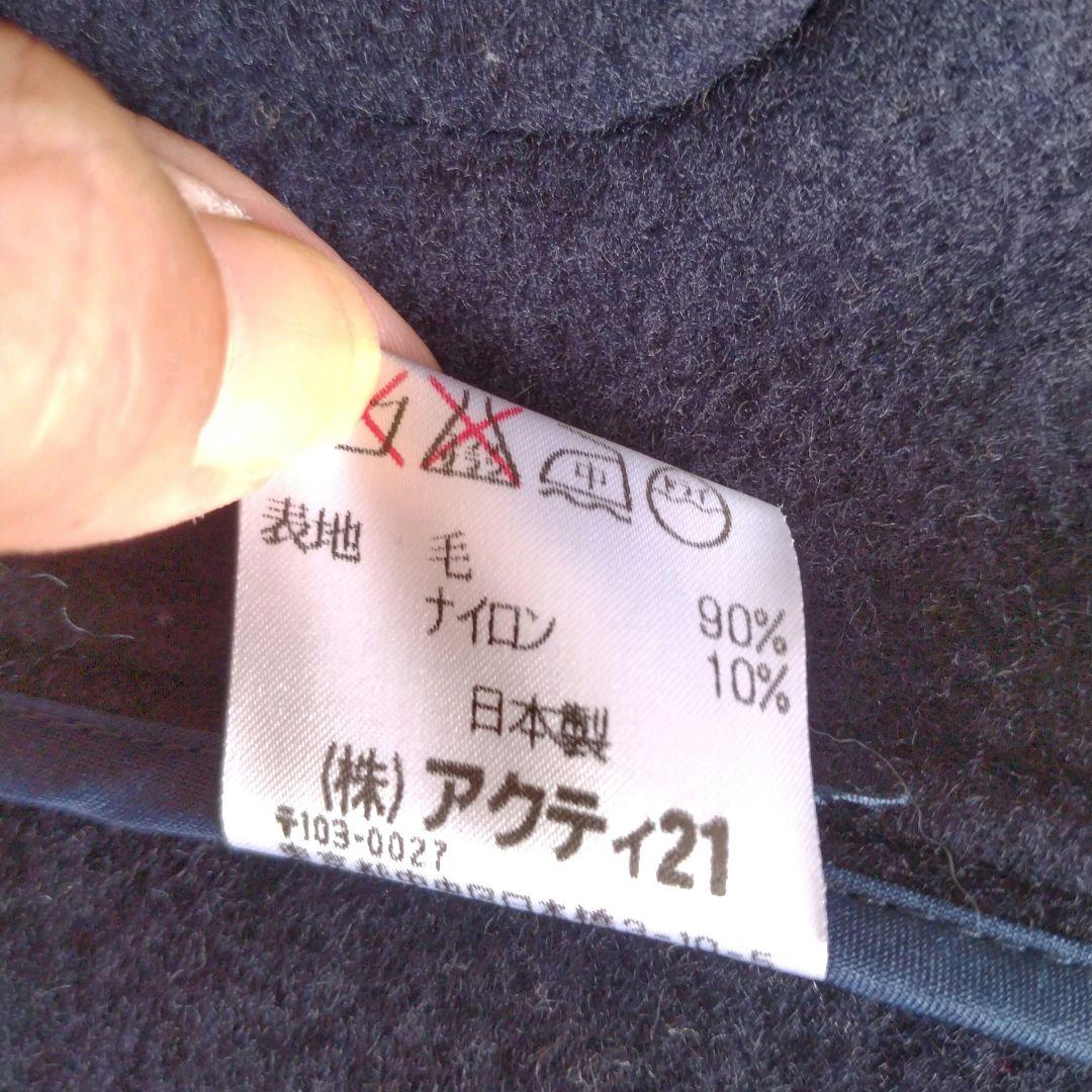 90s ラルフローレン ネイビー フード付き ダッフルコート 女性にも