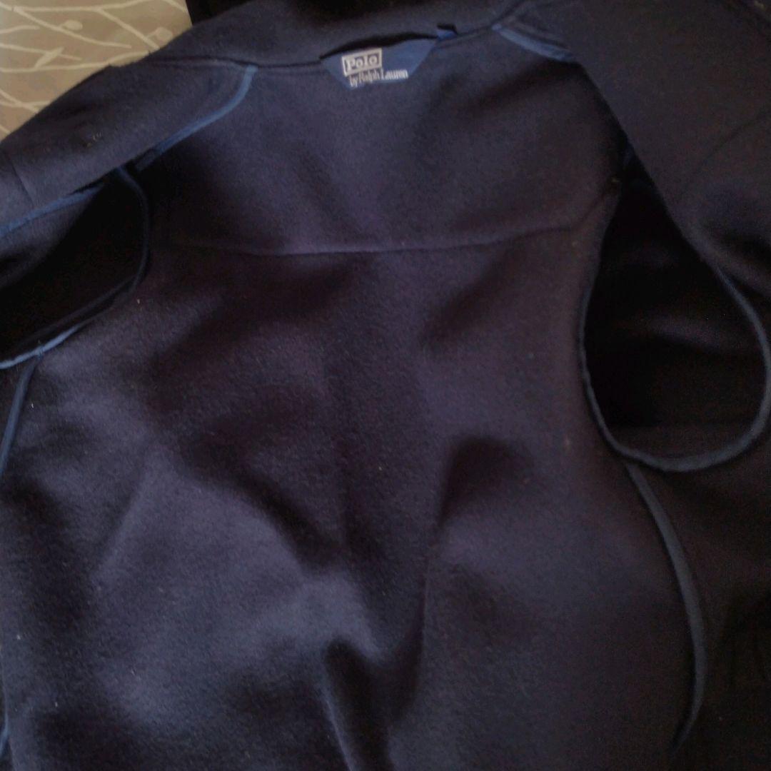 90s ラルフローレン ネイビー フード付き ダッフルコート 女性にも