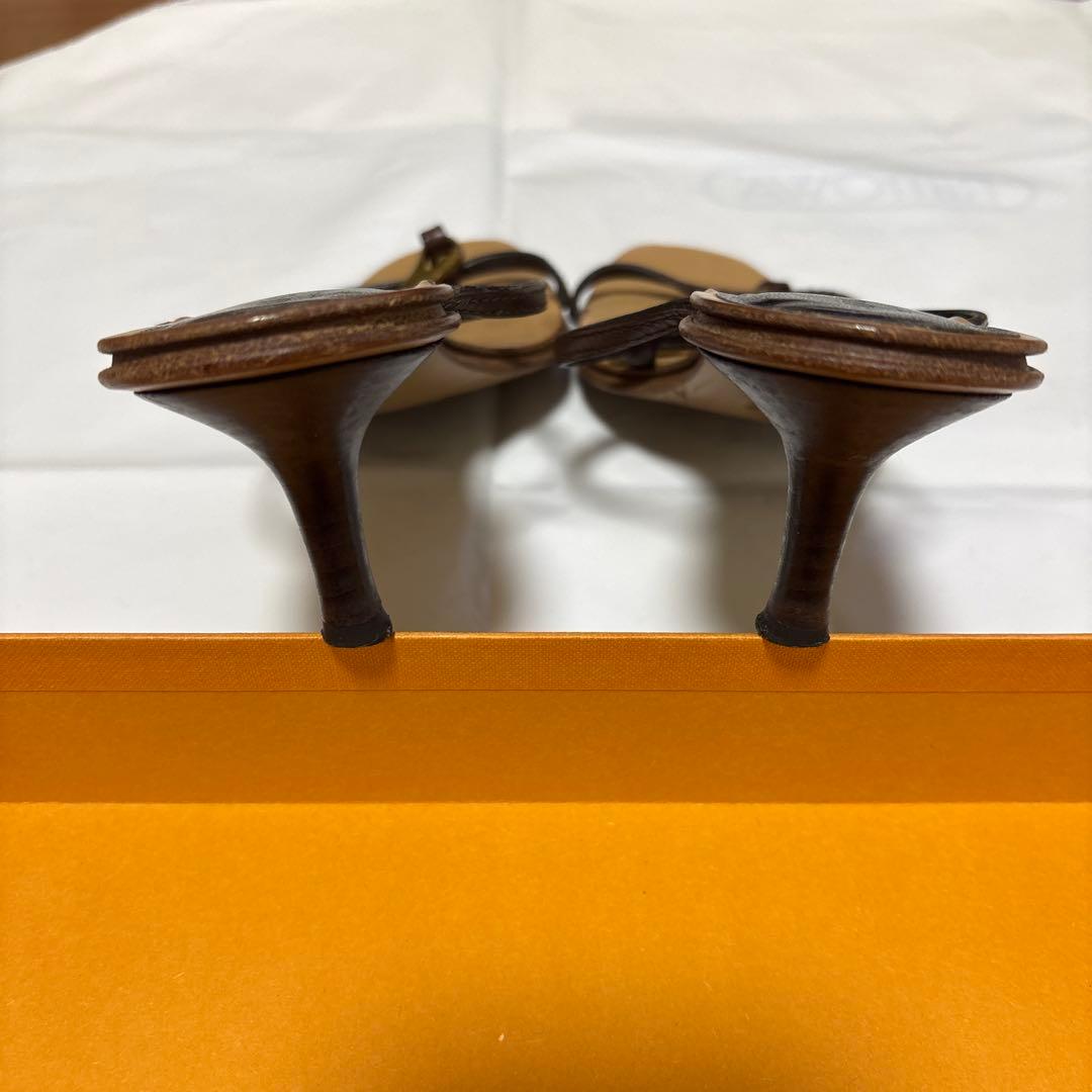 GUCCI レザー ストラップサンダル, 36C