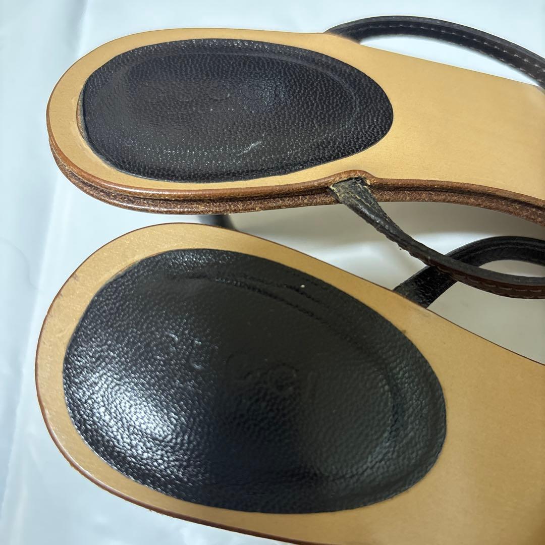 GUCCI レザー ストラップサンダル, 36C