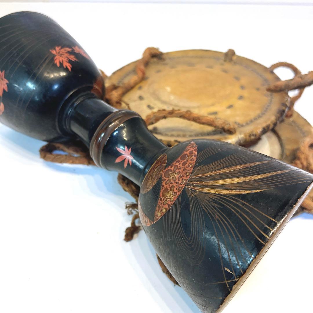 鼓　蒔絵　小鼓　胴　和楽器　伝統芸能　能 歌舞伎　時代物