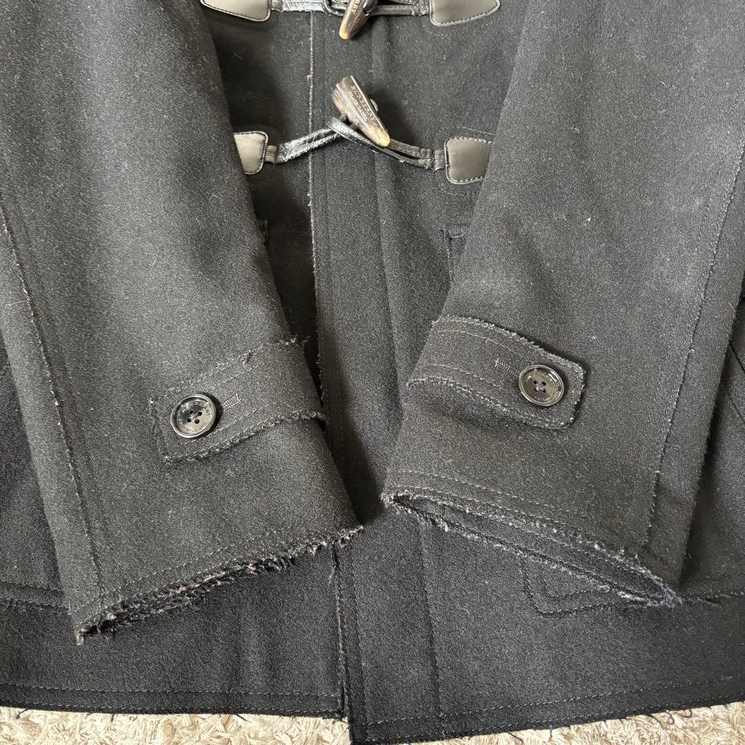 バーバリーブラックレーベル　ダッフルコート　加工　ロゴ刺繍　キルティング　Ｌ