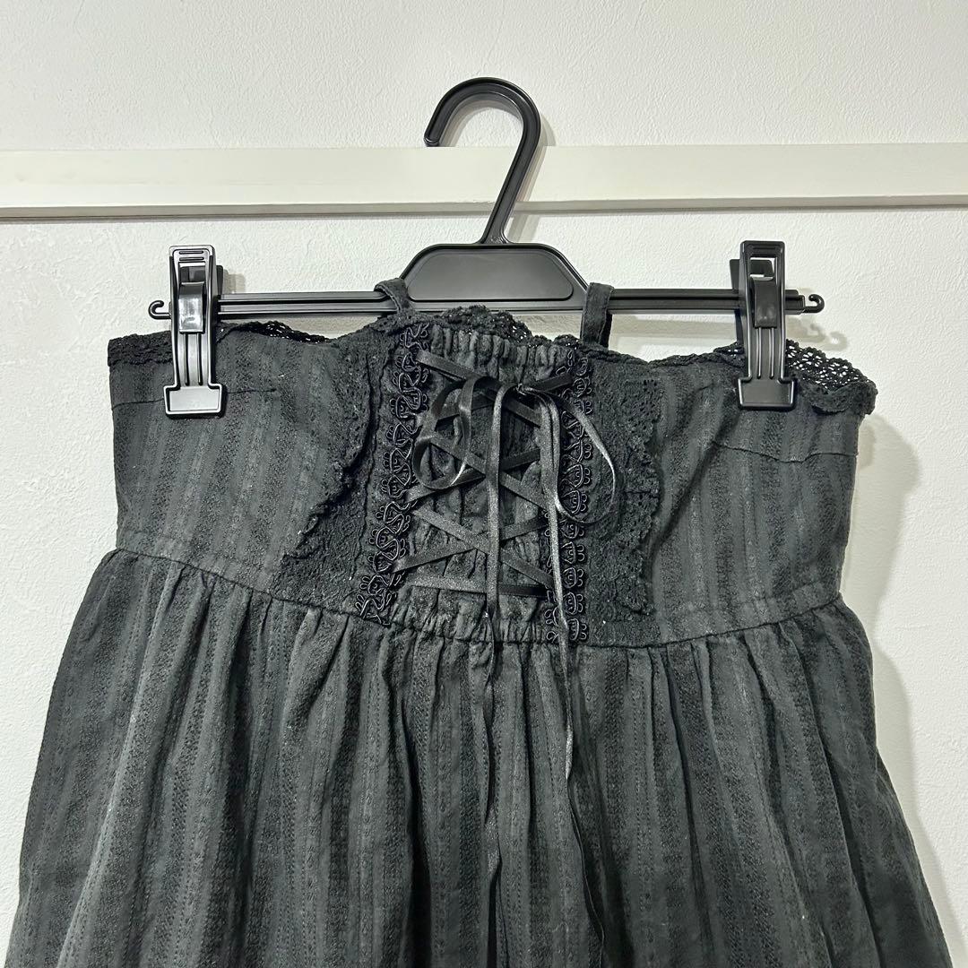 BABY THE STARS 黒 からみベビードールジャンパースカート