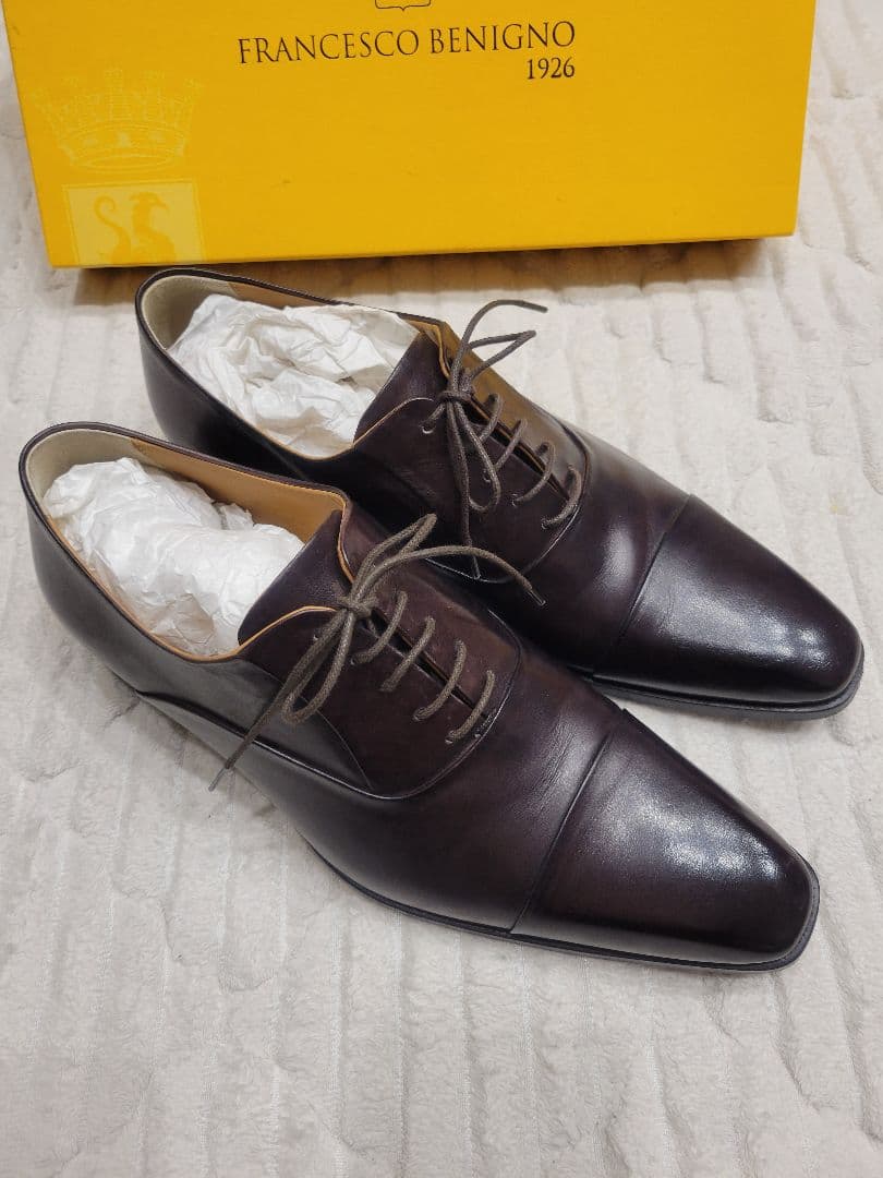 【美品】FRANCESCO BENIGNO ダークブラウン ドレスシューズ