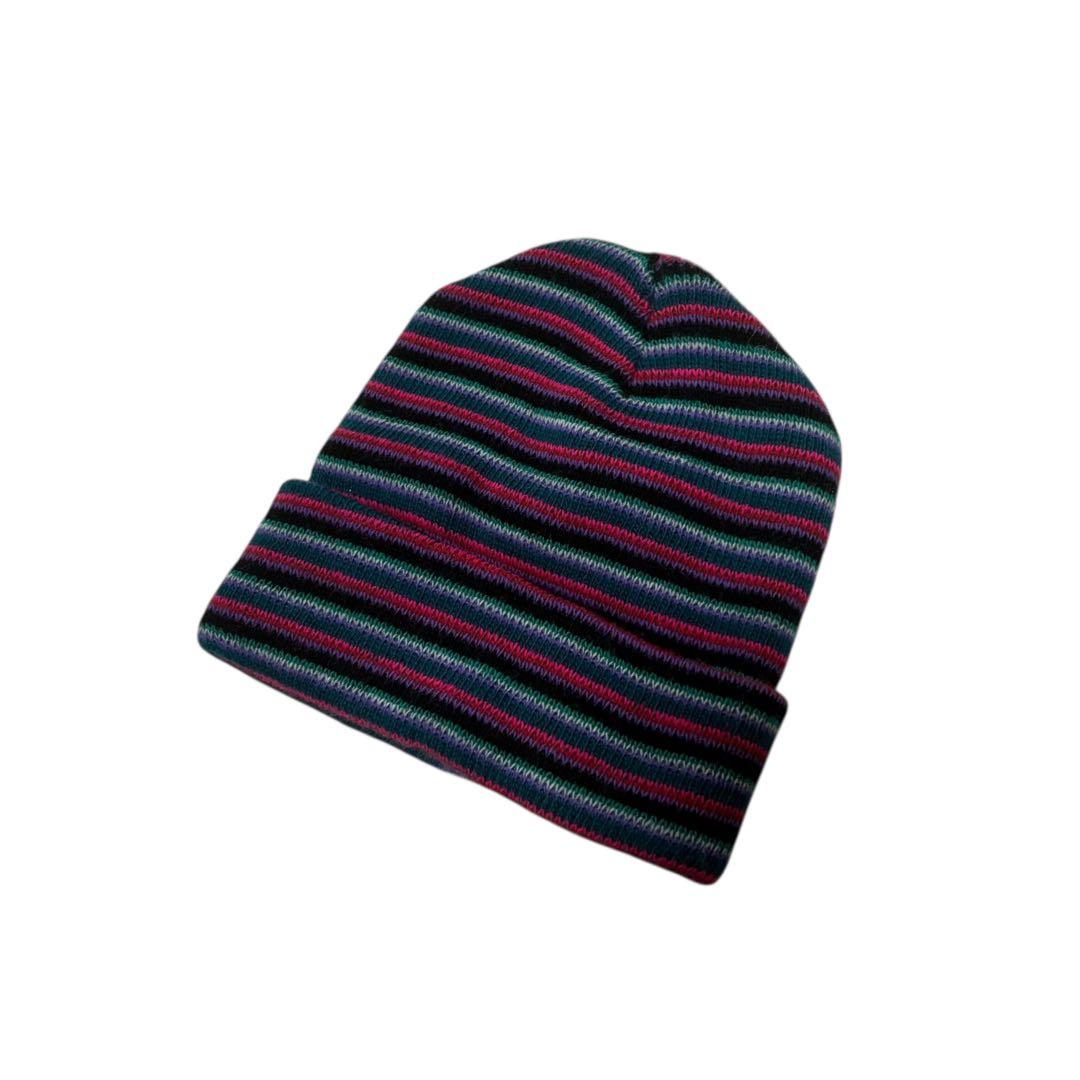 90s unknown マルチボーダー　ニット帽　ビーニー　noroll