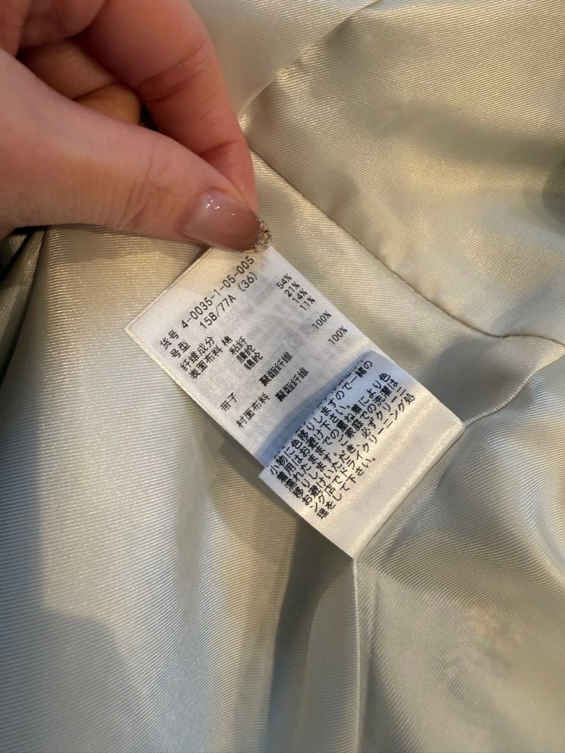 ノーカラージャケット グレー系 フリンジ仕上げ