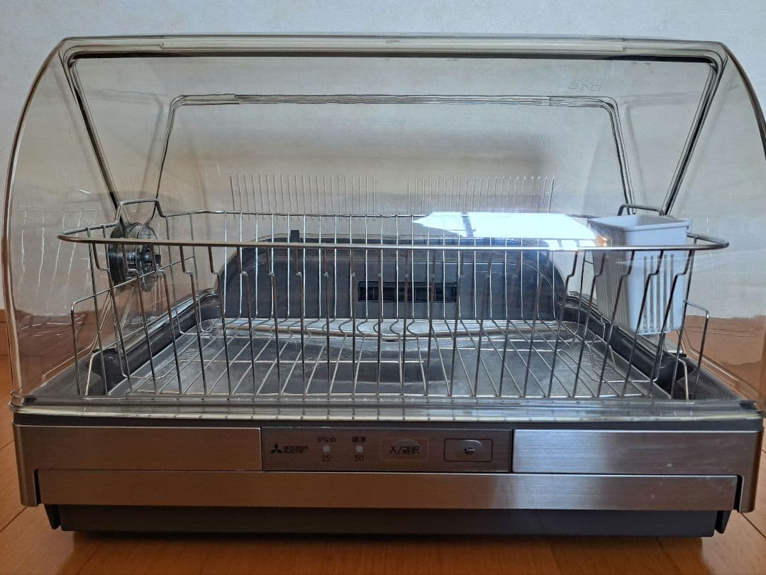 三菱キッチンドライヤー食器乾燥機 透明カバー付き 引き出し式