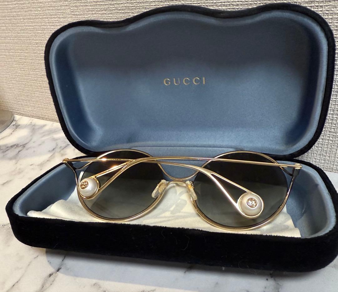 GUCCI パール サングラス ケース付き