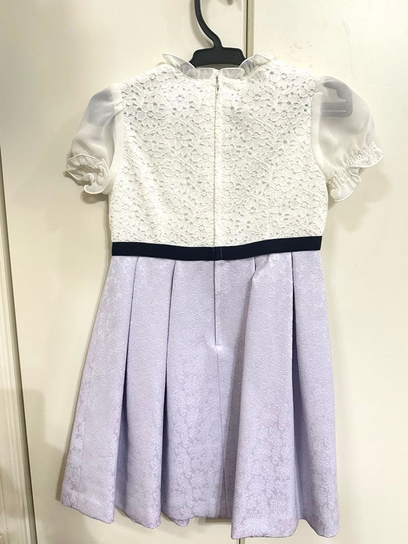 CHOPIN ジャケット付きワンピース ネイビー、白/ラベンダー　120