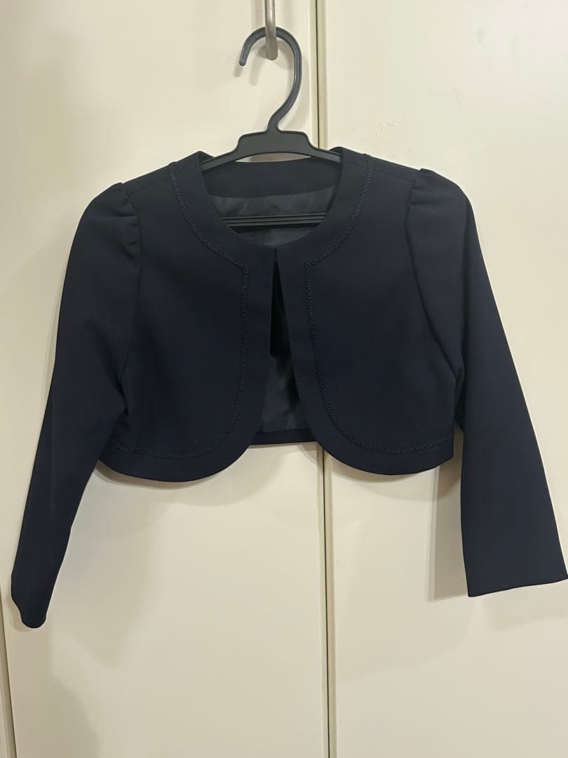 CHOPIN ジャケット付きワンピース ネイビー、白/ラベンダー　120