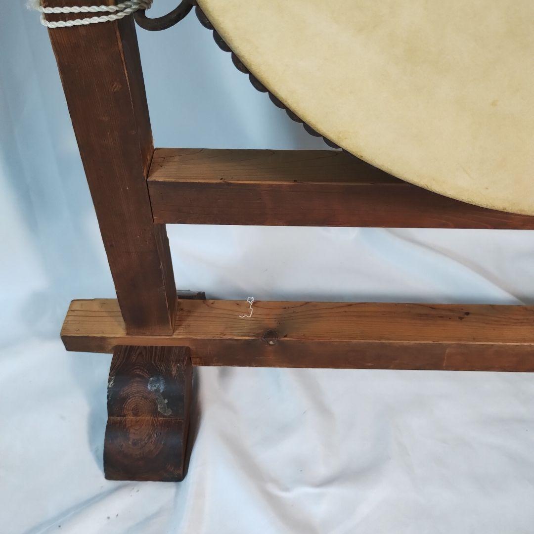 和太鼓 平太鼓 平胴太鼓 鳥居台付き 約38cm 和楽器