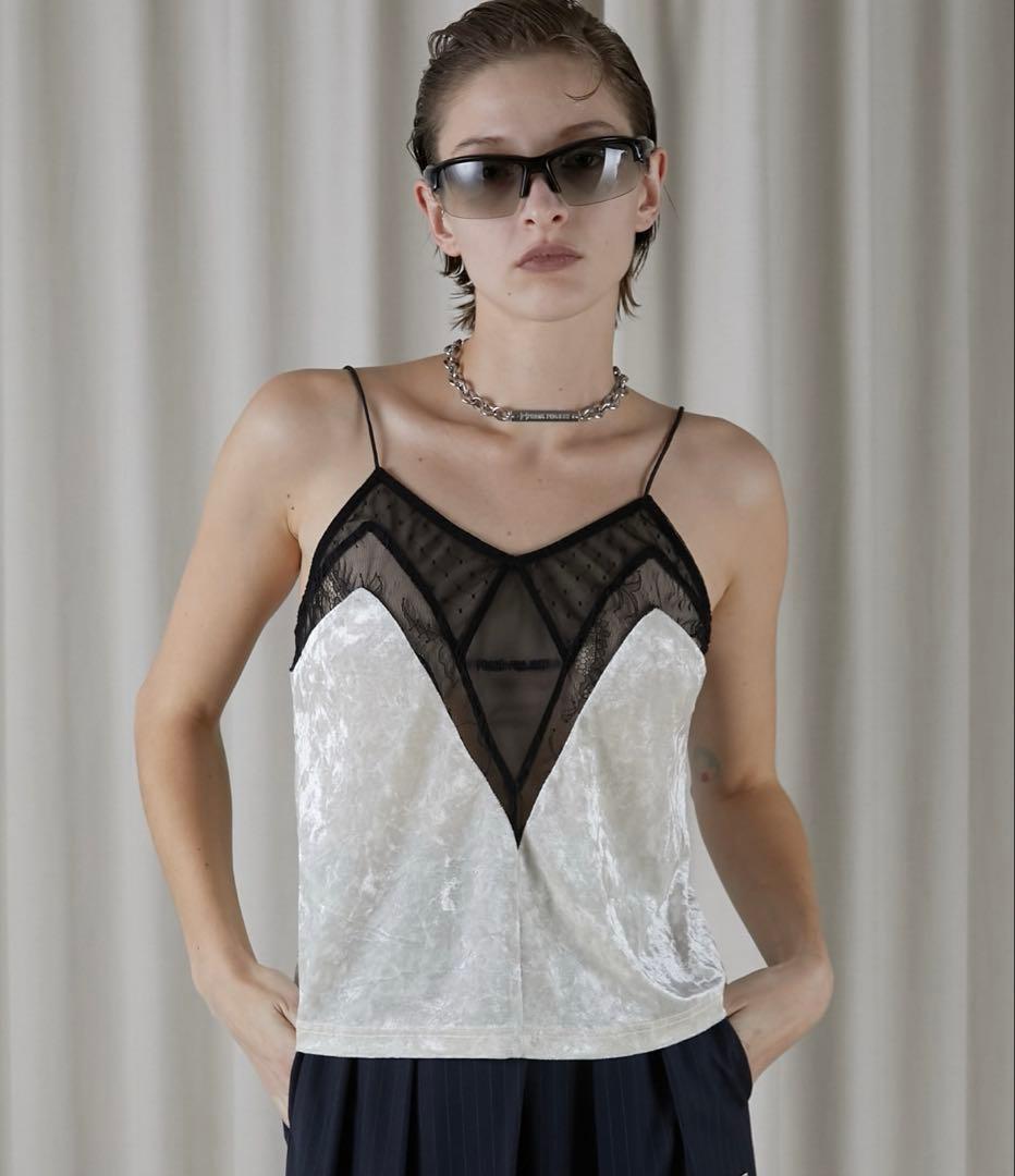 PRANK PROJECT クラッシュベロアレースキャミ