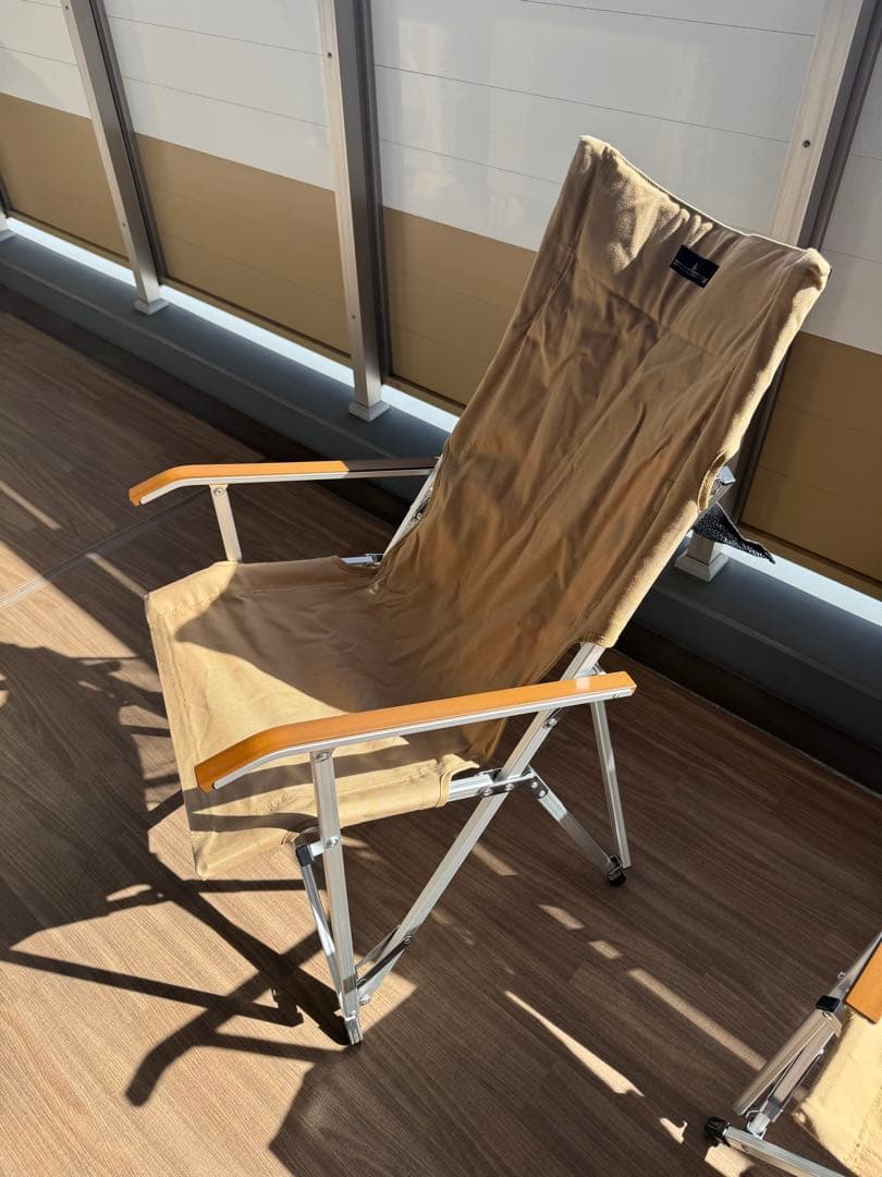 Ogawa 折りたたみハイバックチェア サンドベージュ (2/2)