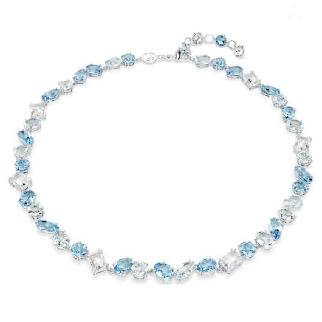 アクセサリー Swarovski Gema Necklace Mixed Cuts Blue