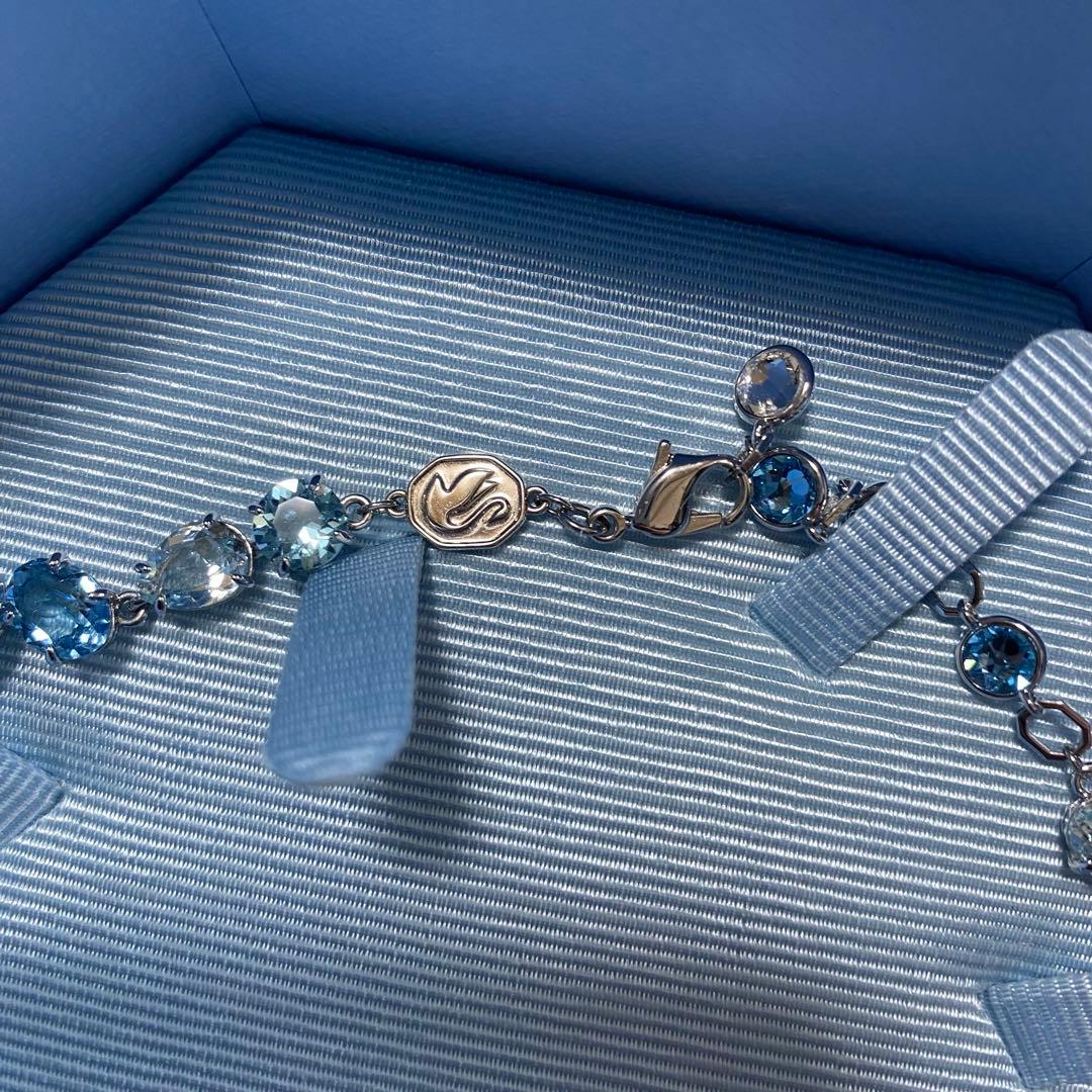 アクセサリー Swarovski Gema Necklace Mixed Cuts Blue