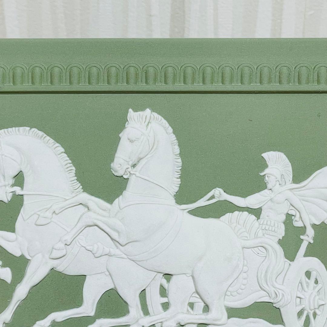  ウェッジウッド ジャスパー グリーン 陶板 プラーク