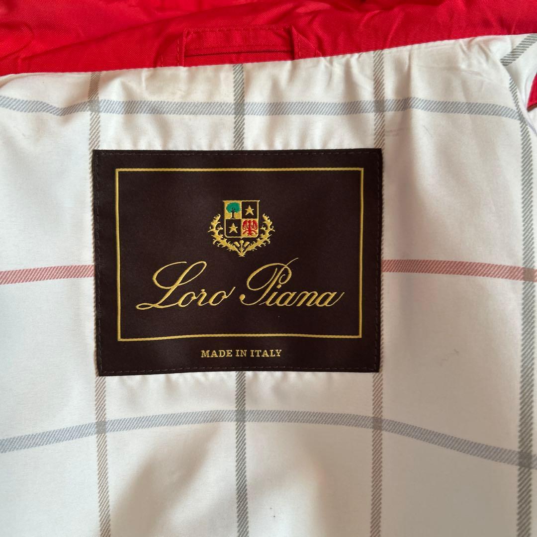 Men’s Loro Piana◆フード付きレッドベスト　RAIN &WIND