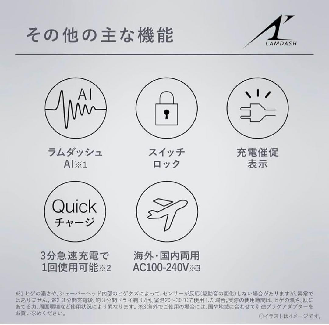 Panasonic ラムダッシュ 3枚刄 シェーバー ES-LT8C-A