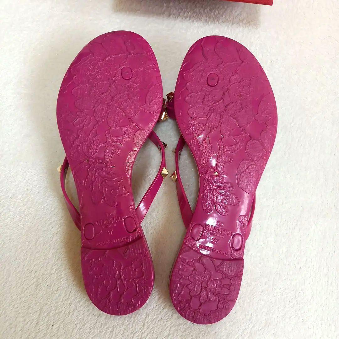 VALENTINO ヴァレンティノ ロックスタッズ ラバー トングサンダル 37