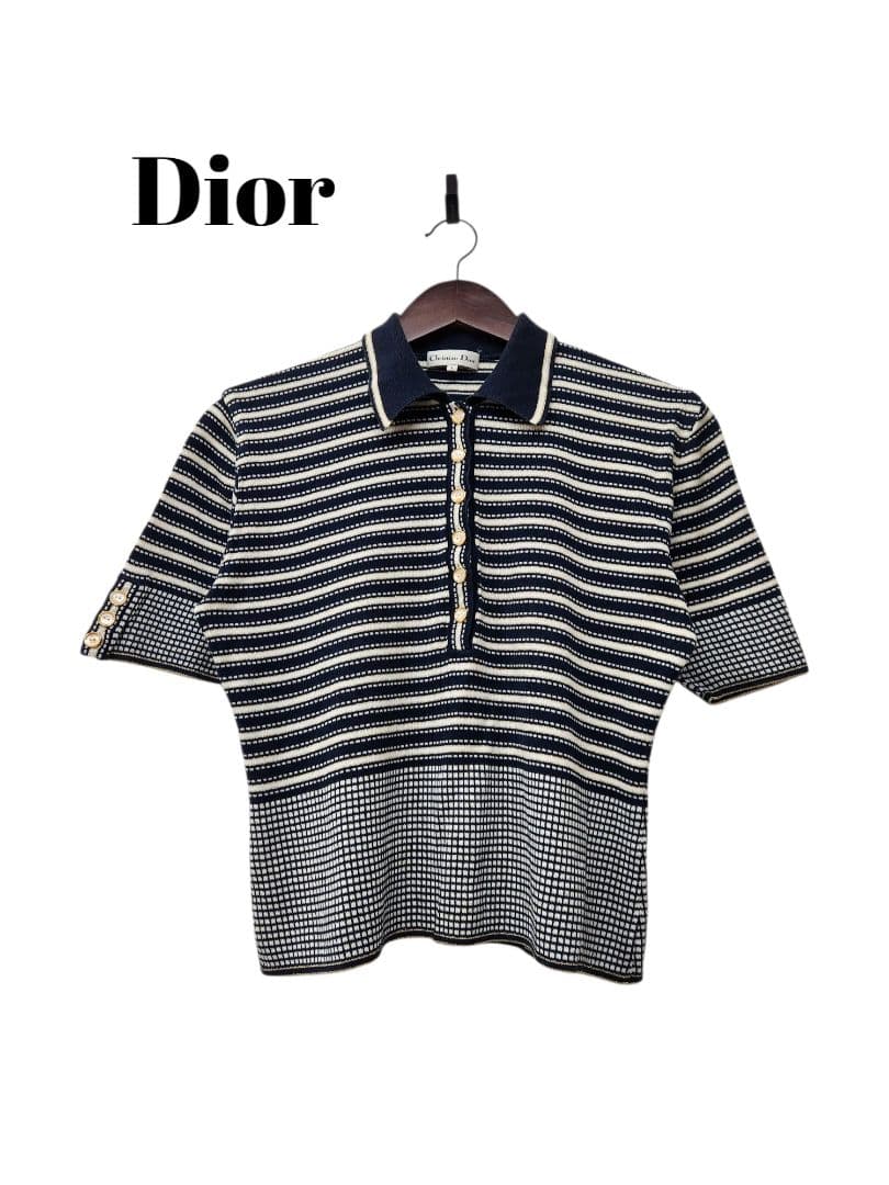 64015　Dior　ニットポロシャツ