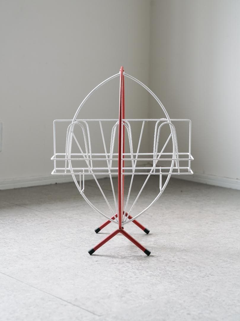 vintage アイアン 回転マガジンラック スペースエイジ・ポストモダン