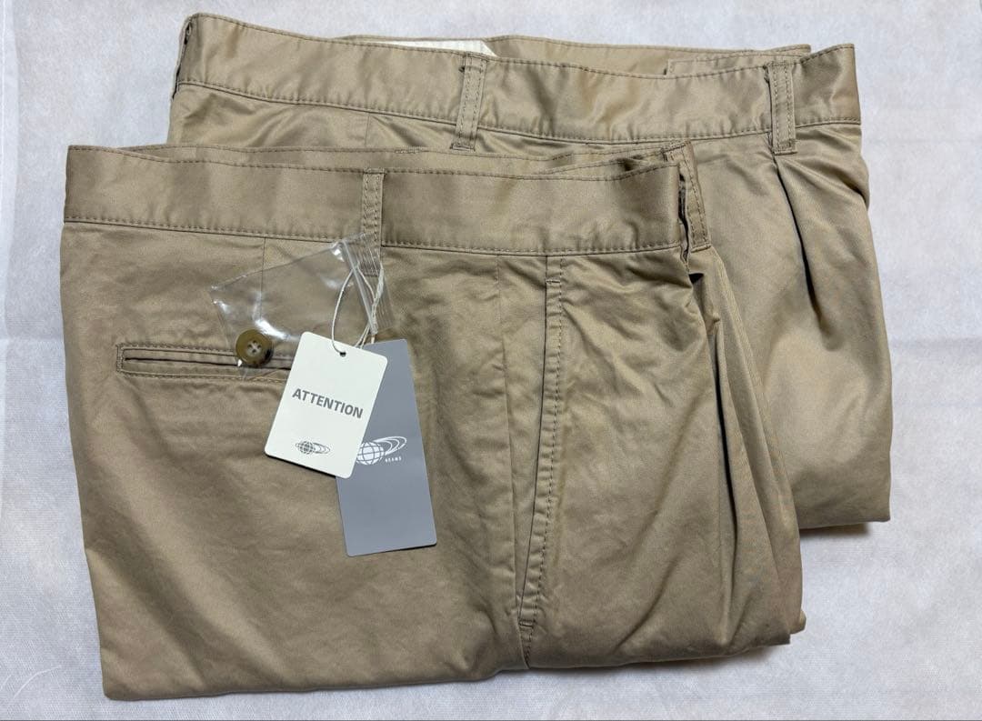 BEAMS トラウザーズ 1 Pleat 80/3 Twill（計2本）