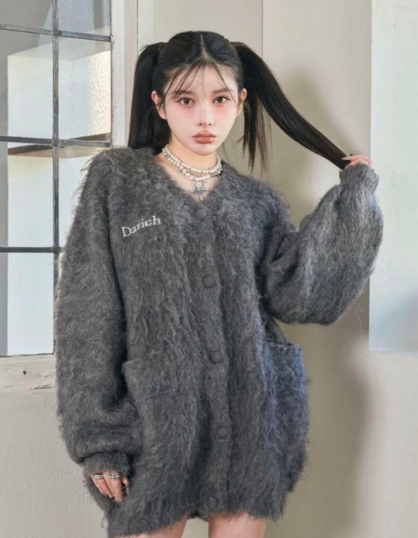 ダーリッチ　フラッフィーオーバープルオーバー　福袋　カーディガン　2025