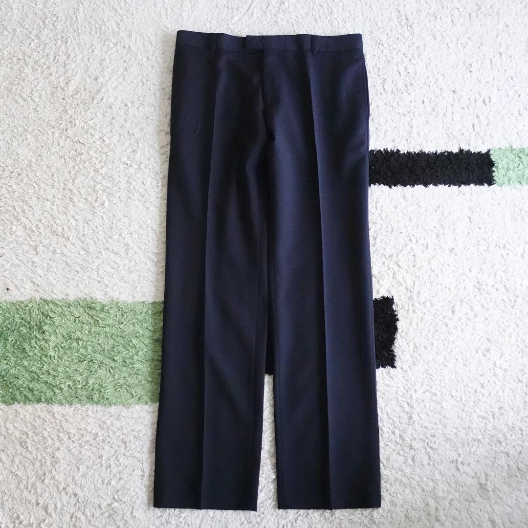 【極美品】Alexander McQUEEN ウールモヘアセミワイドトラウザーズ