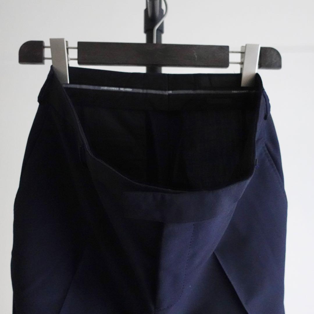 【極美品】Alexander McQUEEN ウールモヘアセミワイドトラウザーズ