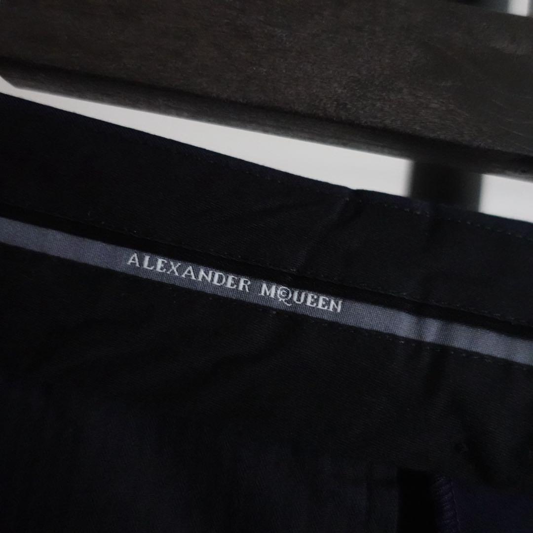 【極美品】Alexander McQUEEN ウールモヘアセミワイドトラウザーズ