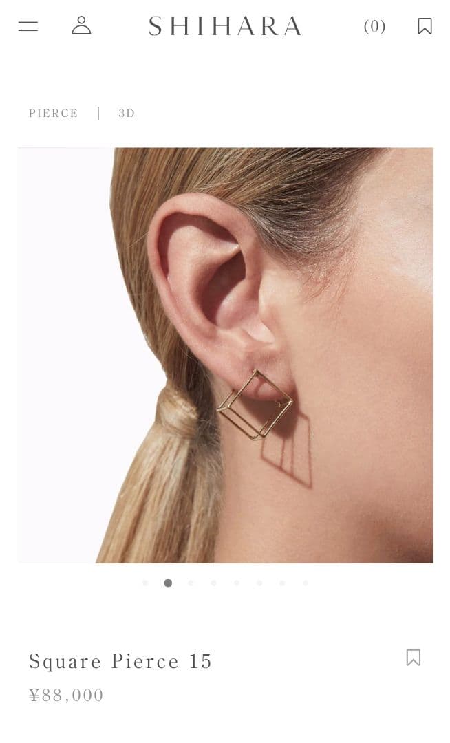 〈シハラ〉スクエアピアス15